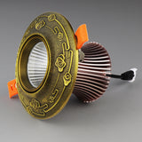 Golden / Clouds COB LED Downlight Made of copper housing