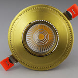 Golden / Solid COB LED Downlight Made of copper housing